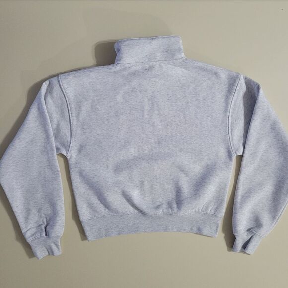 ZooZatz BGSU Ohio Women's Gray Quarter-Zip Pullover Sweatshirt - Picture 13 of 14